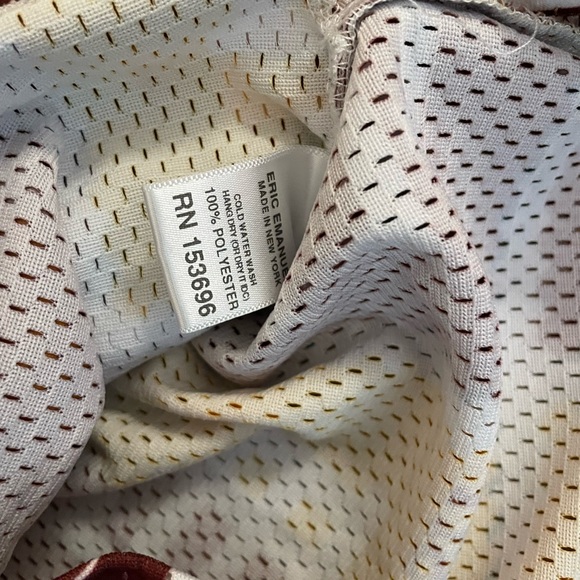 Eric Emanuel Stamp Shorts Burgundy/Yellow - Picture 3 of 3